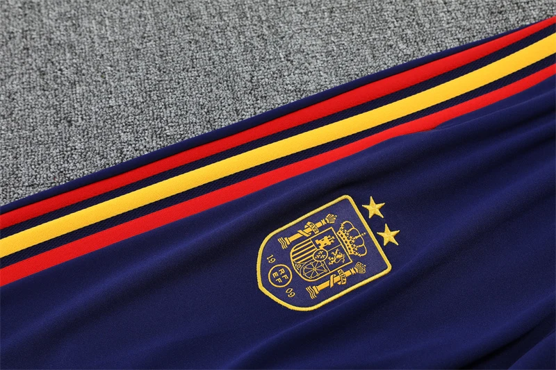 2026-27 Spain Royal Blue Half-Zip Training Jersey (Two Stars) view 5
