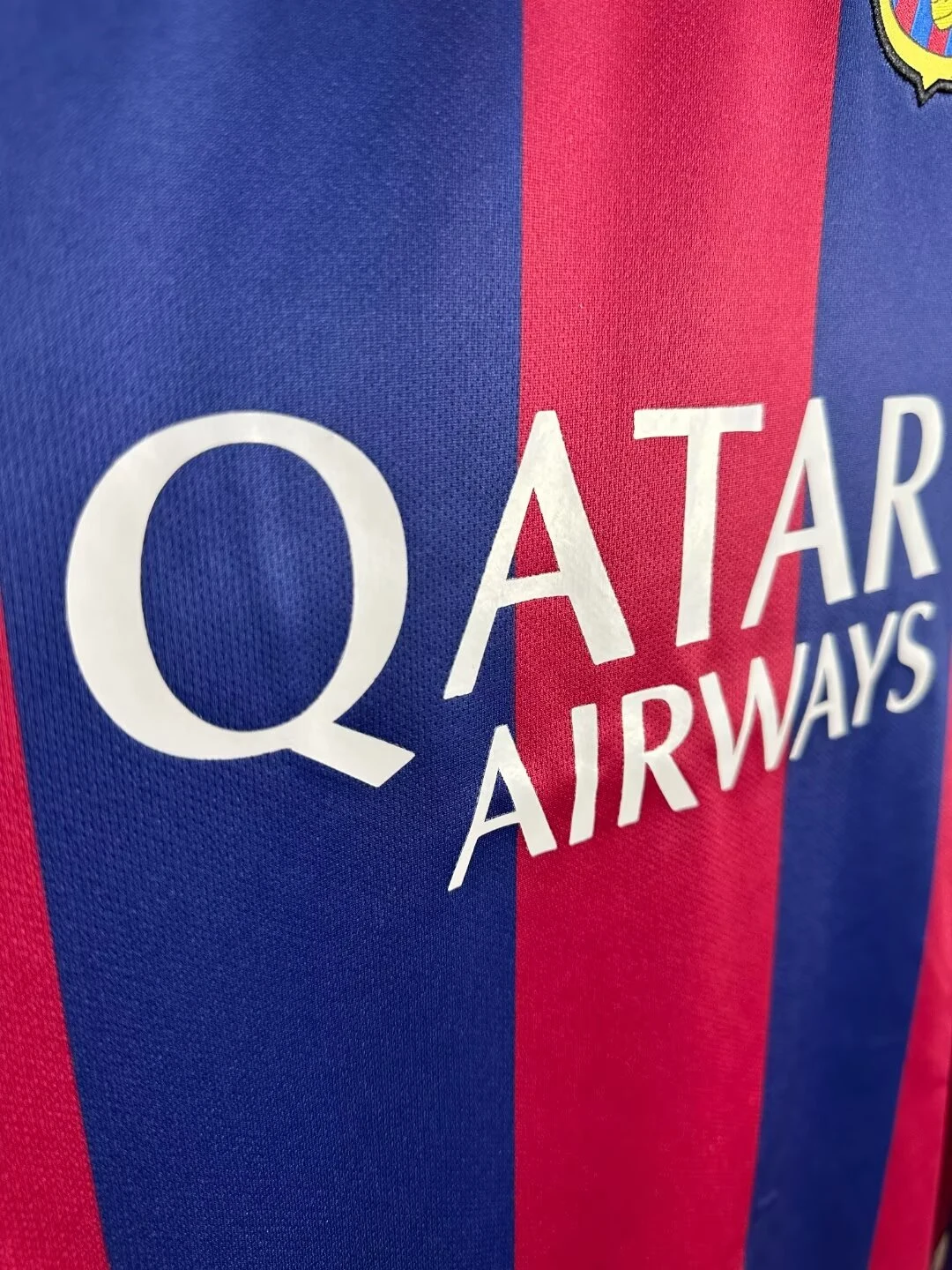 2014-15 Barcelona Home Long Sleeve Retro Jersey view 5