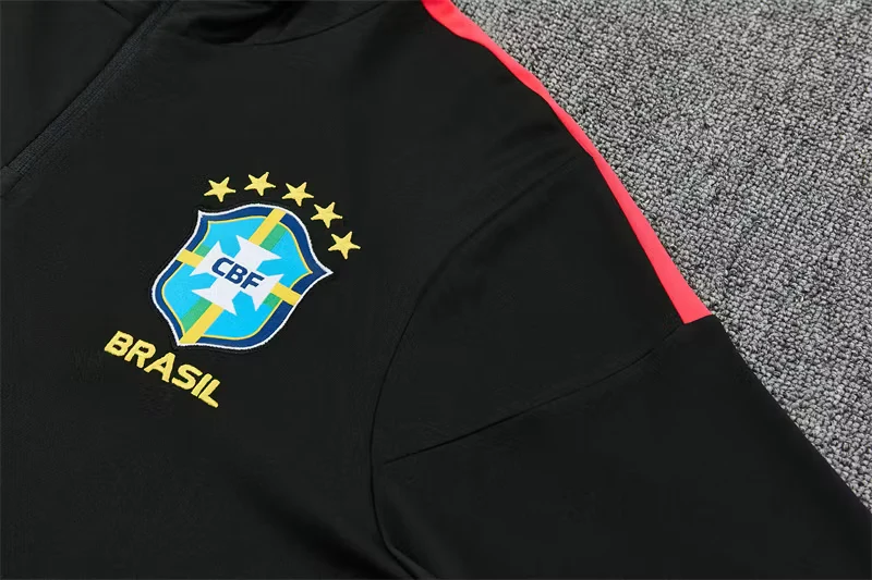 2026-27 Brazil Black Half-Zip Training Jersey view 5