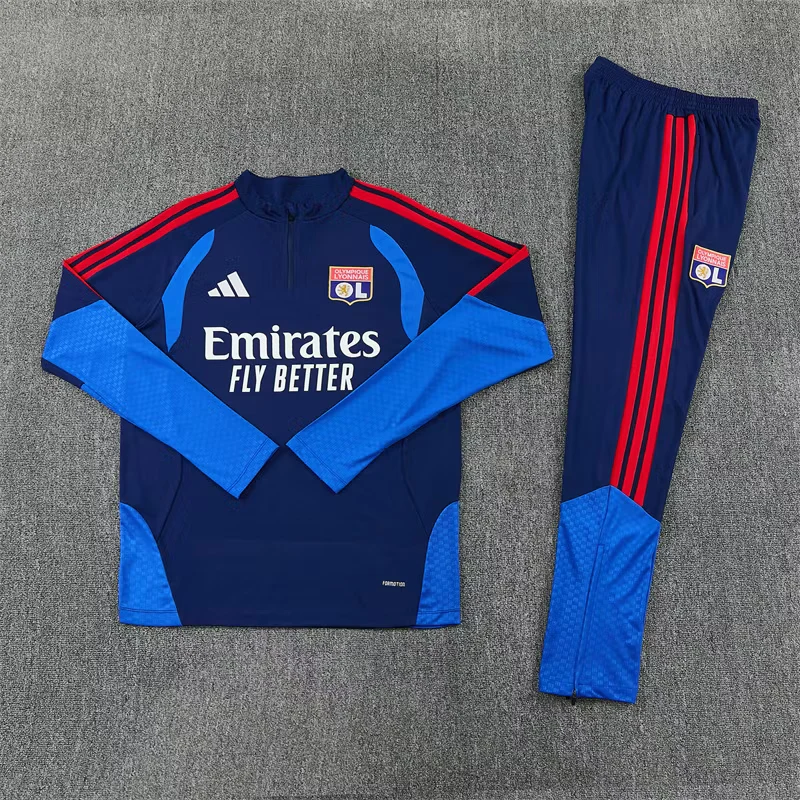 2026-27 Lyon Royal Blue Half-Zip Training Jersey view 17