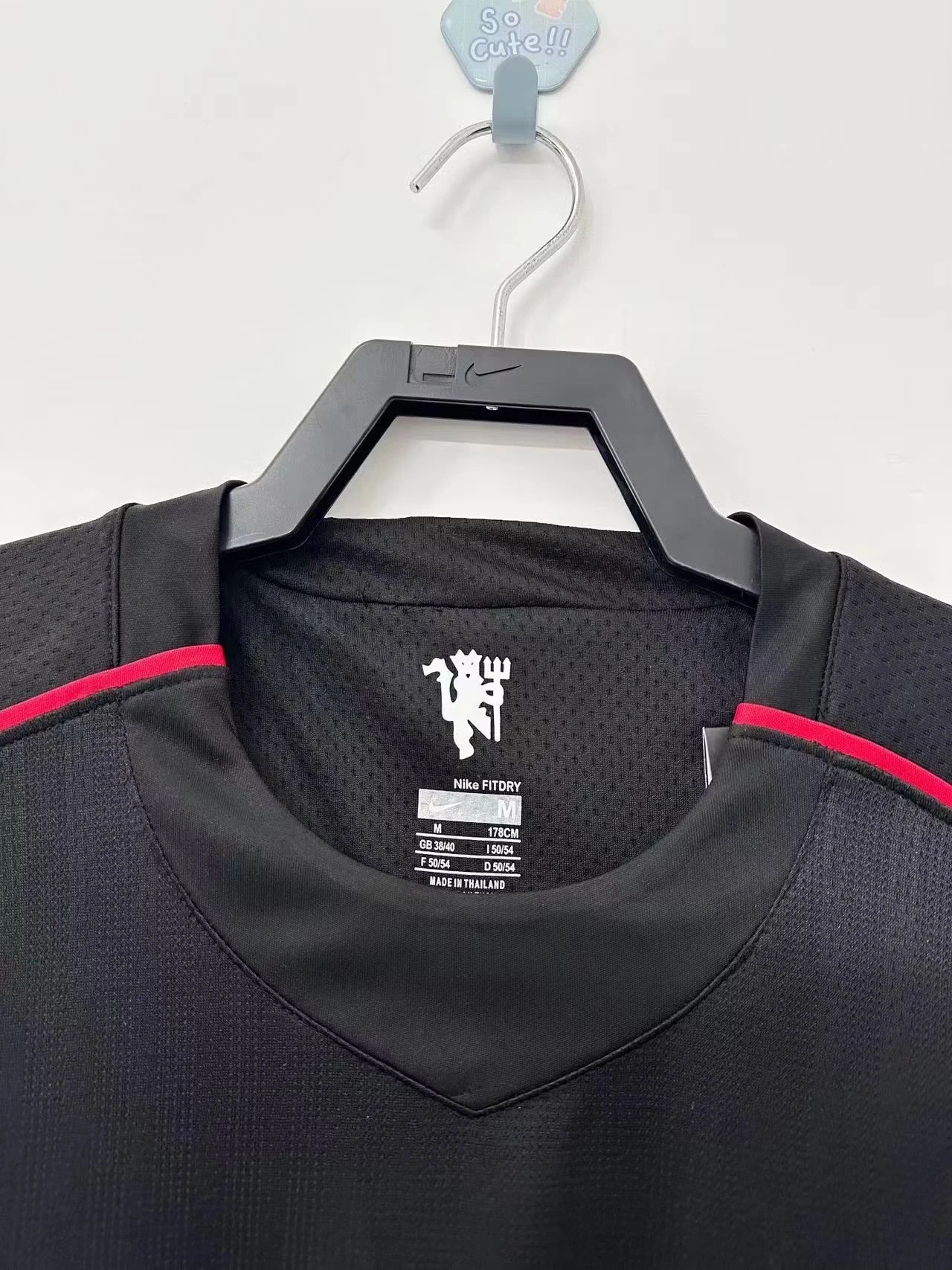 2007-08 Manchester United Away Black Retro Shirt view 10