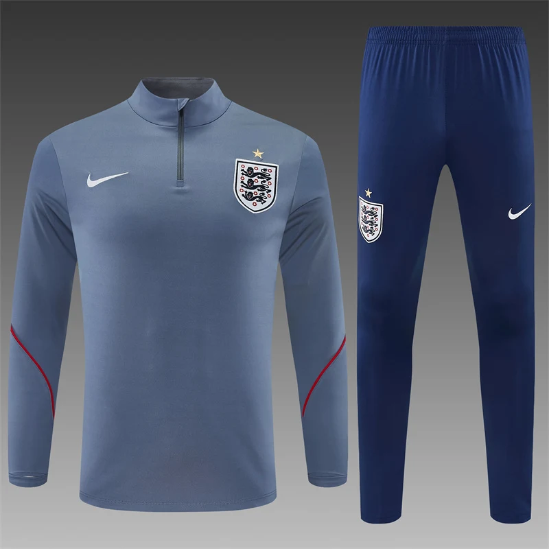 2026-27 England Grey Half-Zip Training Jersey view 19