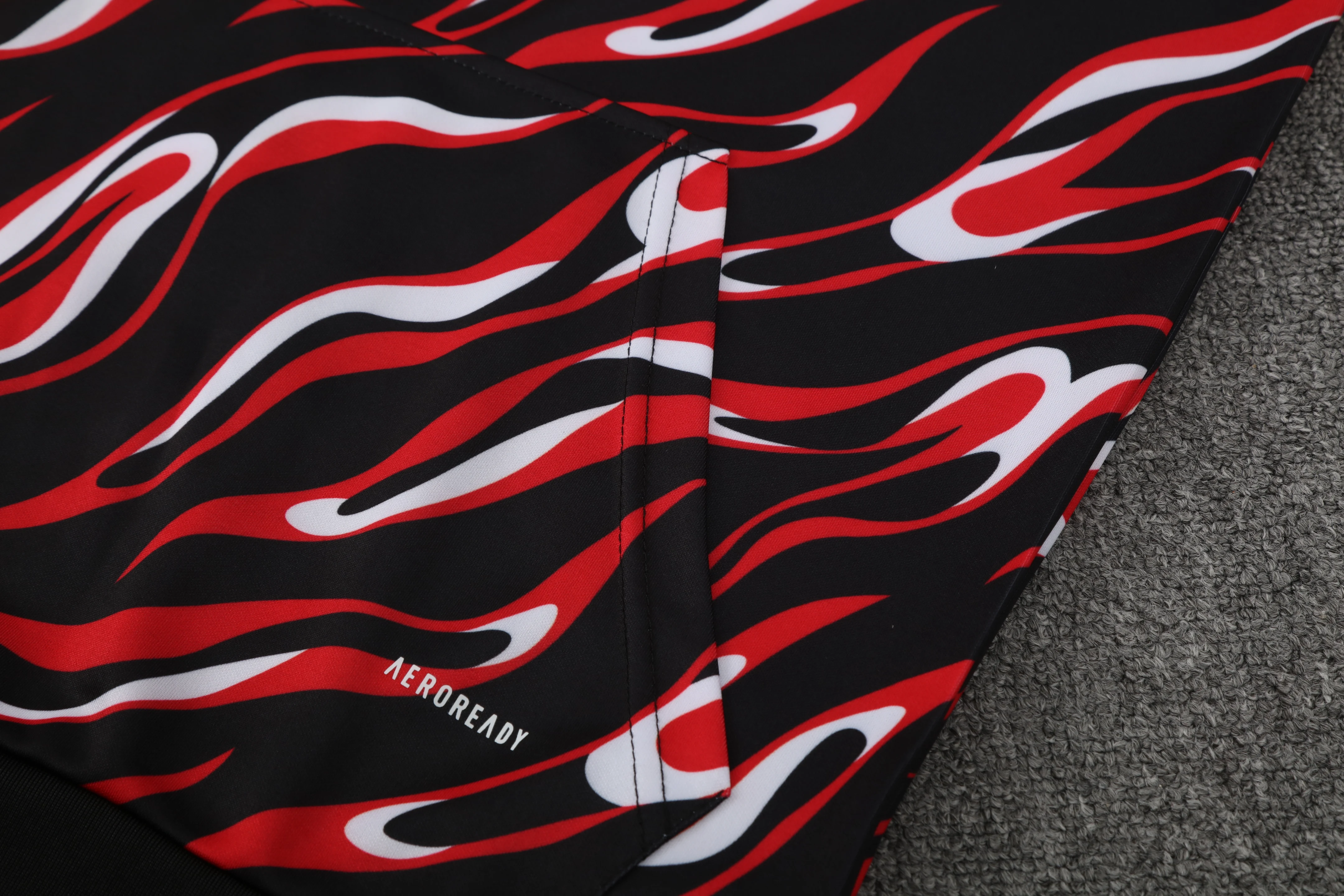 2025-26 Manchester United Black and Red Training Hooded Jersey view 12
