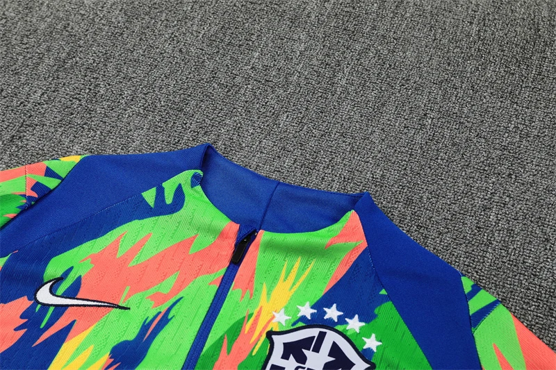 2025-26 Brazil Teal Half-Zip Training Jersey view 5