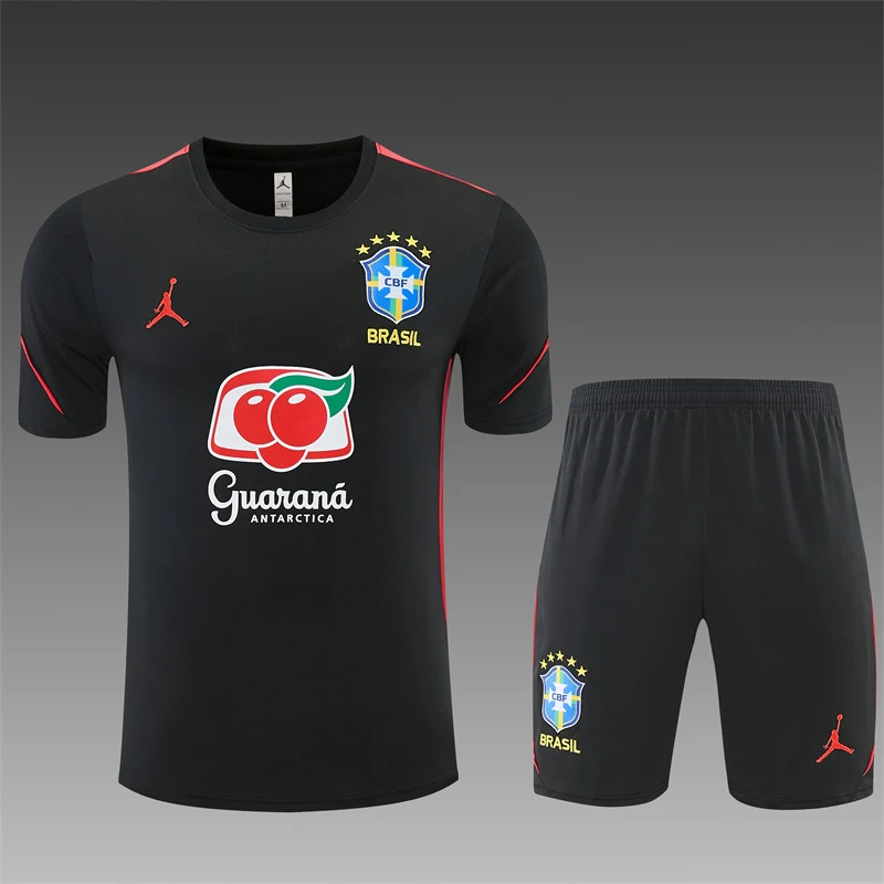 2026-27 Brazil Black Short-Sleeve Training Jersey view 3
