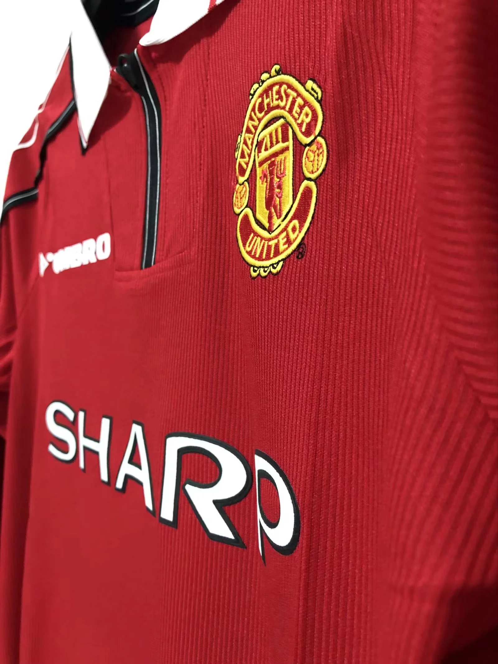 1998 Manchester United Home Long Sleeve Retro Jersey view 6