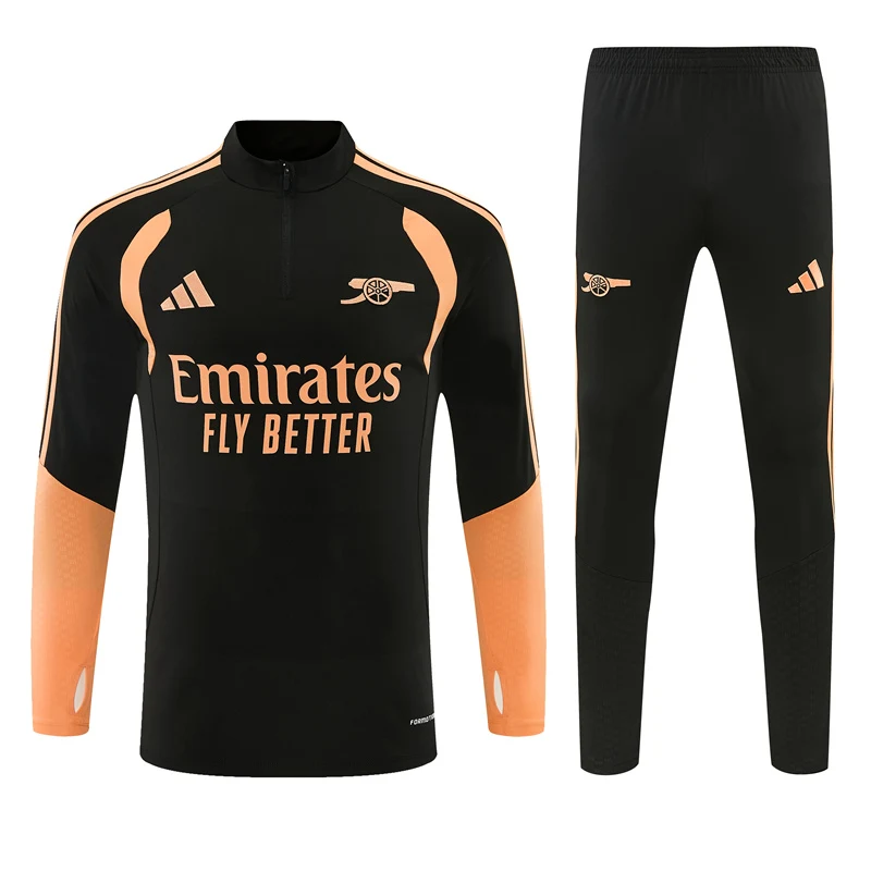 2025-26 Arsenal Black Half-Zip Training Kit view 11