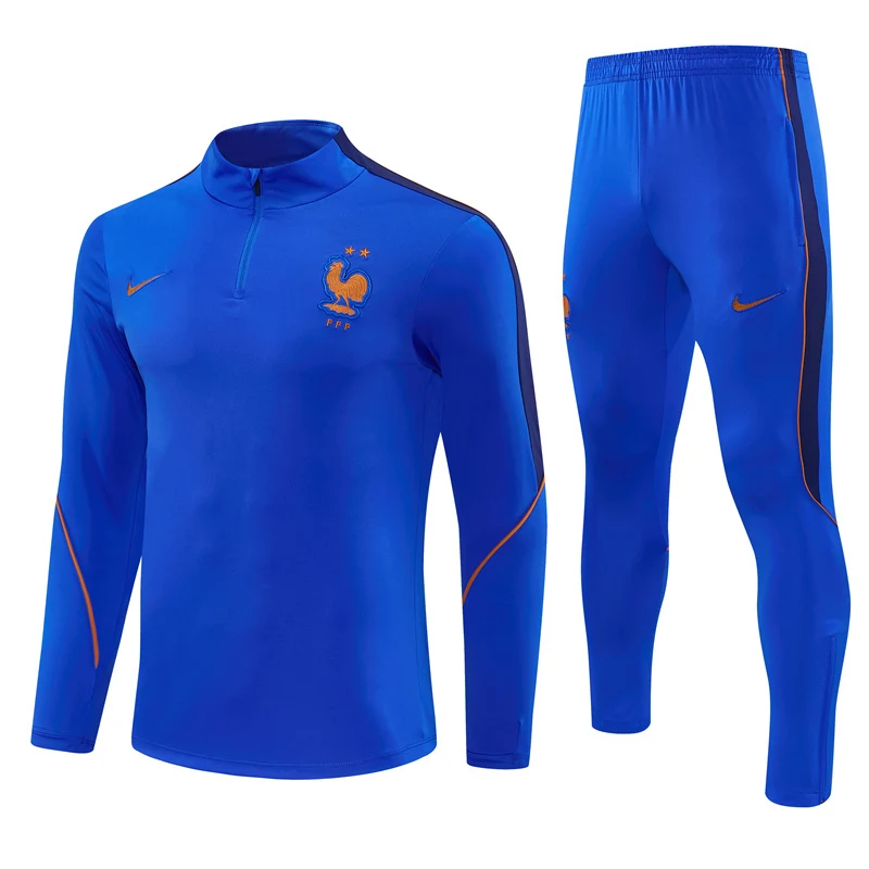 2026-27 France Blue Half-Zip Training Jersey view 18