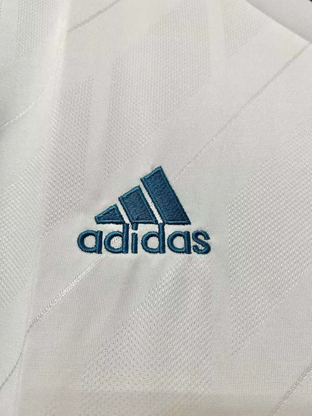 2017-18 Real Madrid Home Long Sleeve Retro Jersey view 7