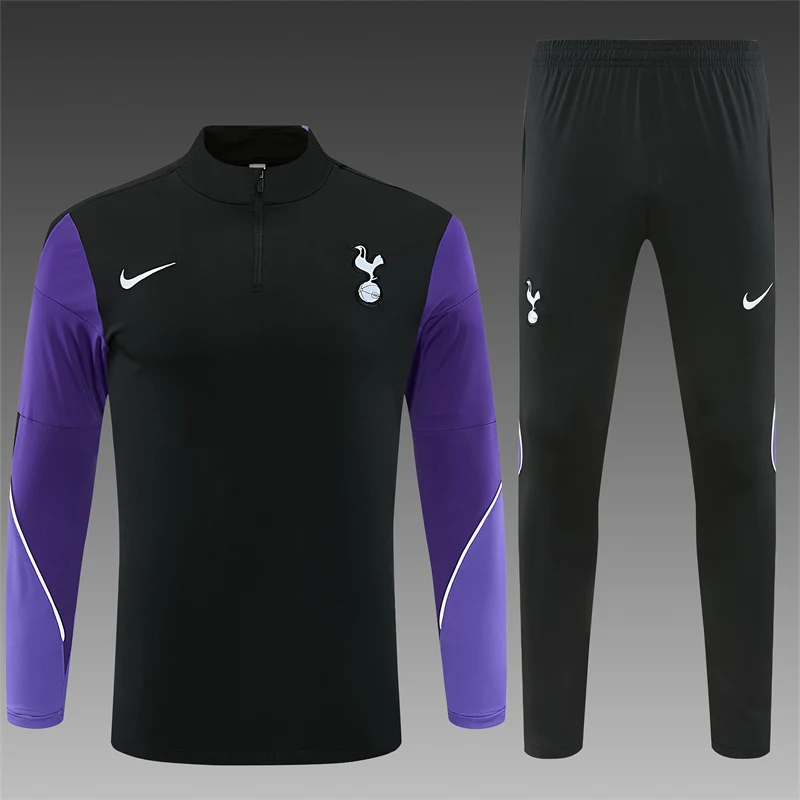 2026-27 Tottenham Hotspur Black Half-Zip Training Kit view 3