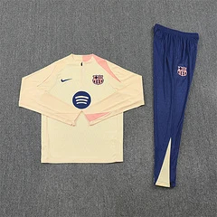 2025-26 Barcelona Beige Half-Pull Training Jersey view 15