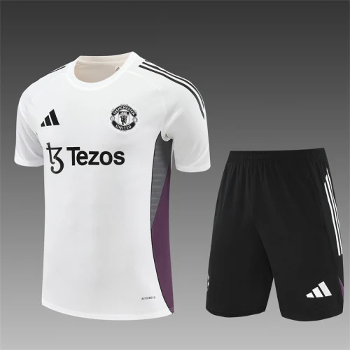 2025-26 Manchester United white short-sleeved training jersey