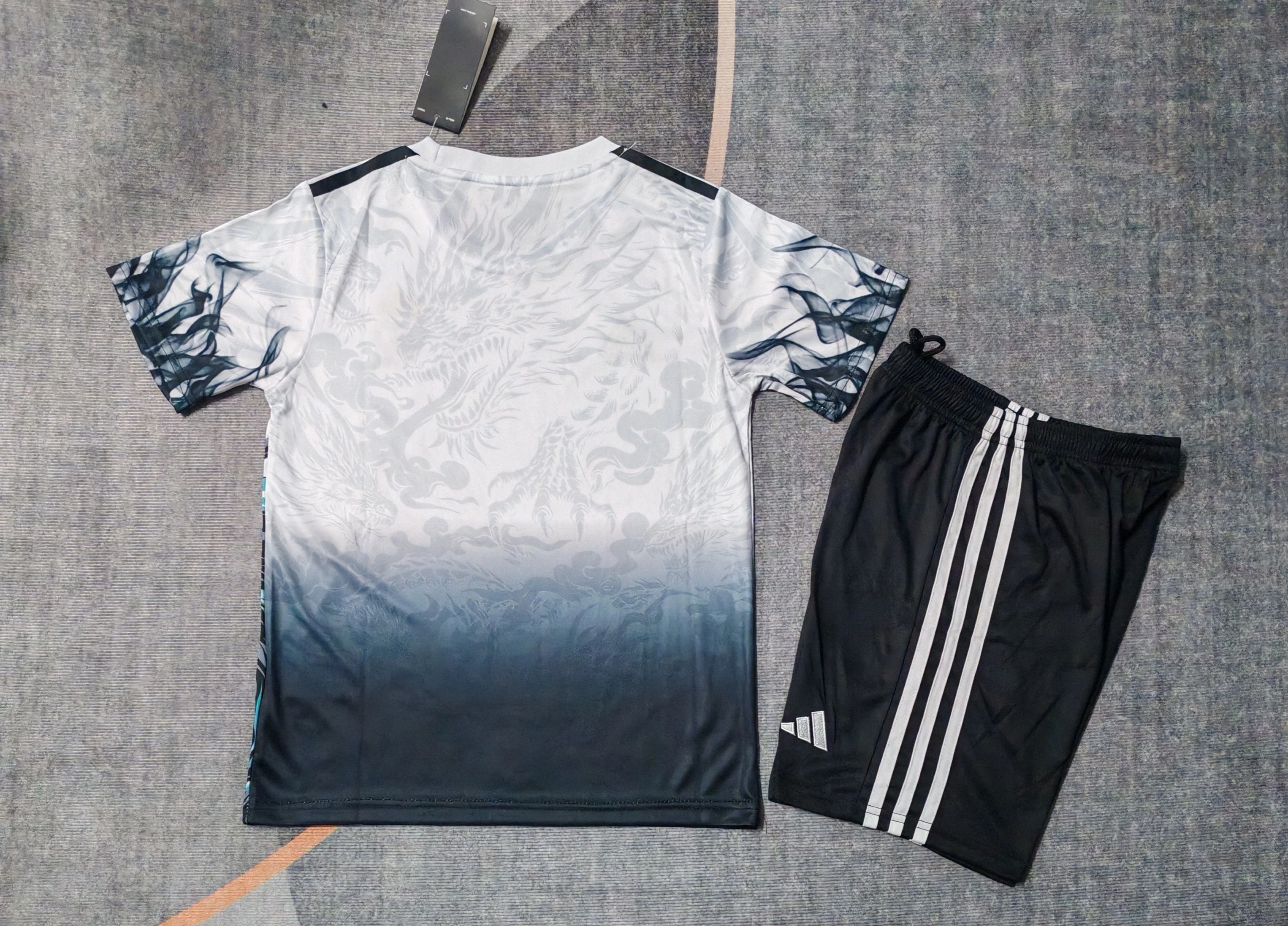 2025-26 Real Madrid "White Dragon Pattern" Jersey – Kids' Edition view 2