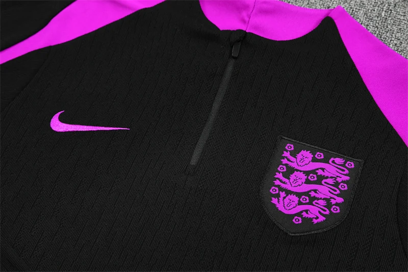 2025-26 England Black Half-Zip Training Jersey view 7