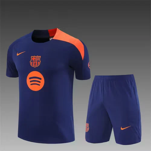 2025-26 Barcelona Royal Blue T90 Short Sleeve Training Jersey
