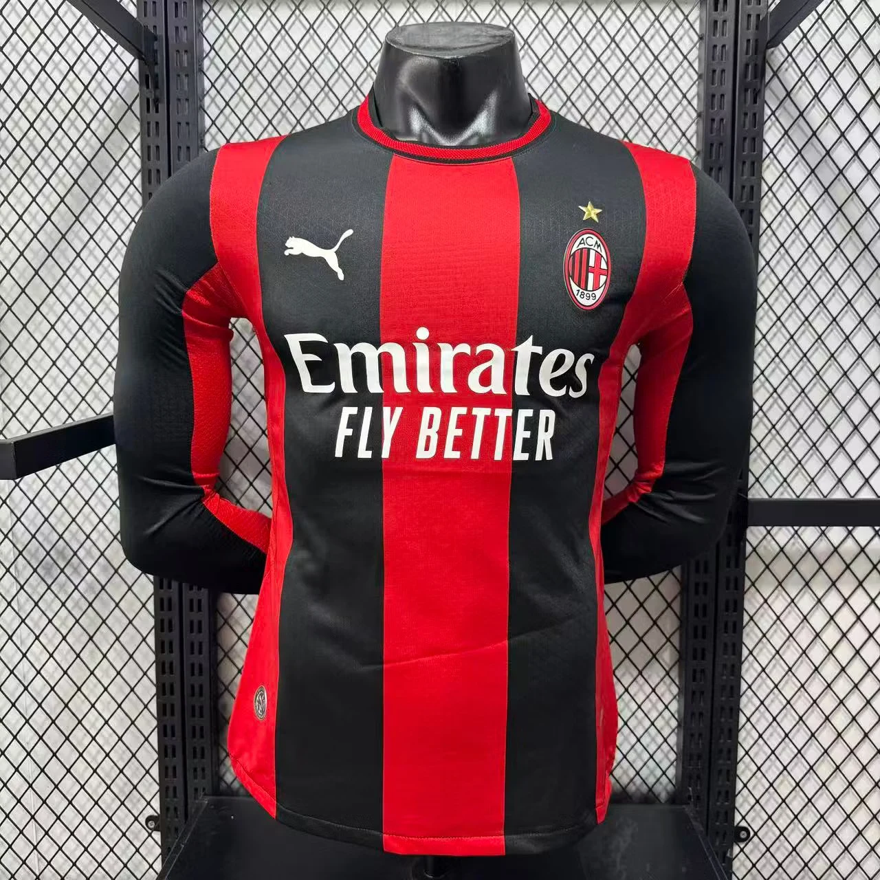 2026-27 AC Milan Home Long-Sleeve Jersey – Player Version view 2