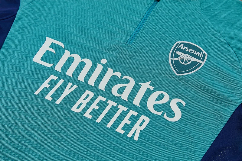 2025-26 Arsenal Green Half-Zip Training Jersey view 7