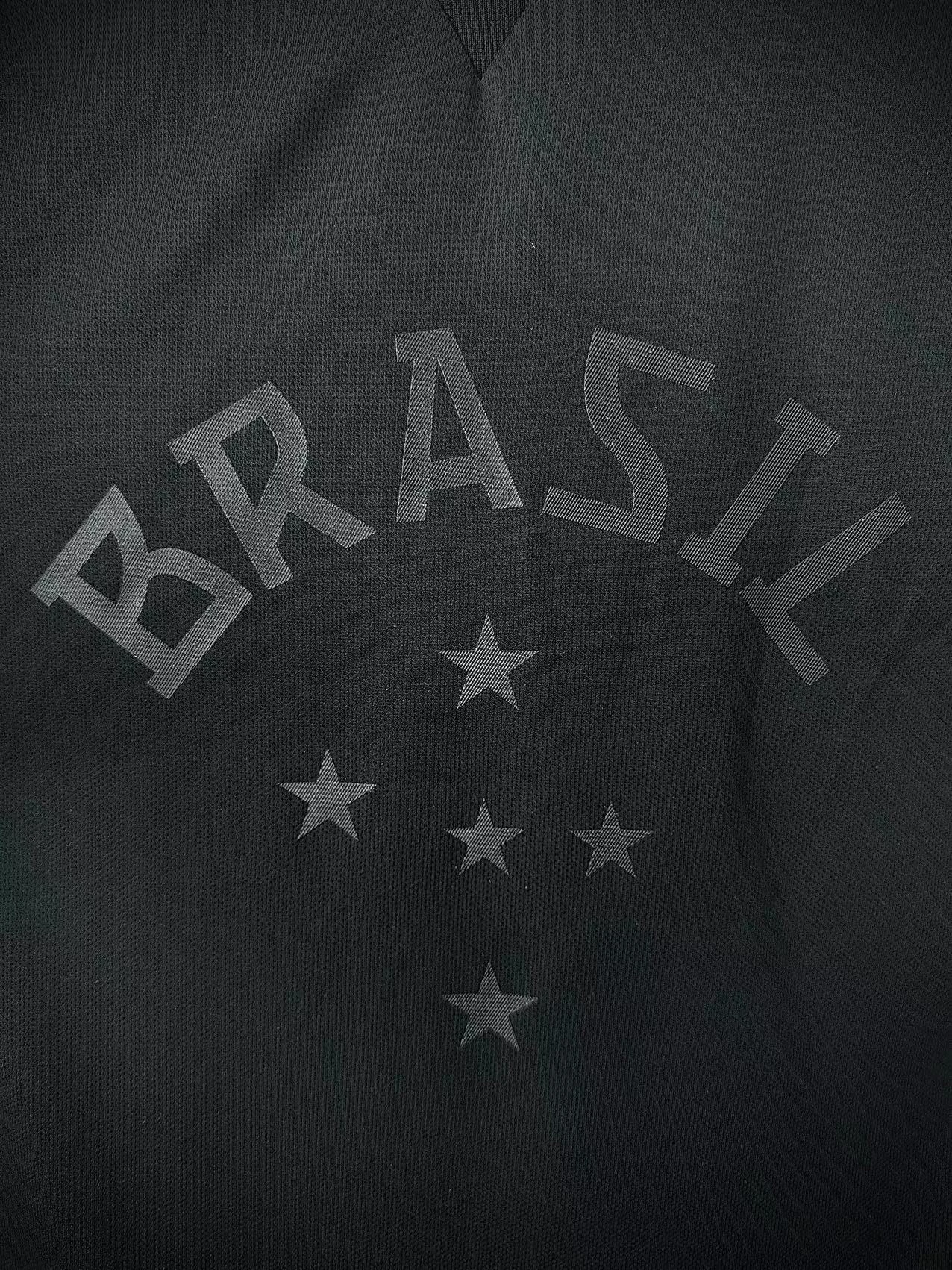 2013-14 Brazil Retro Black Jersey view 4