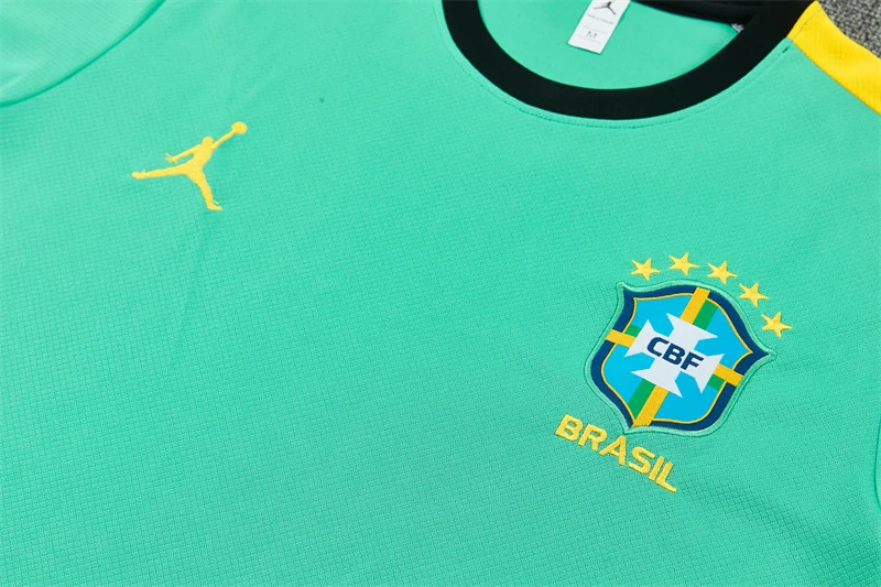 2026-27 Brazil Jordan Light Green Short-Sleeve Training Jersey view 5