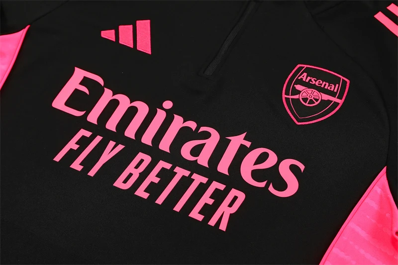 2025-26 Arsenal Black Half-Zip Training Kit view 8