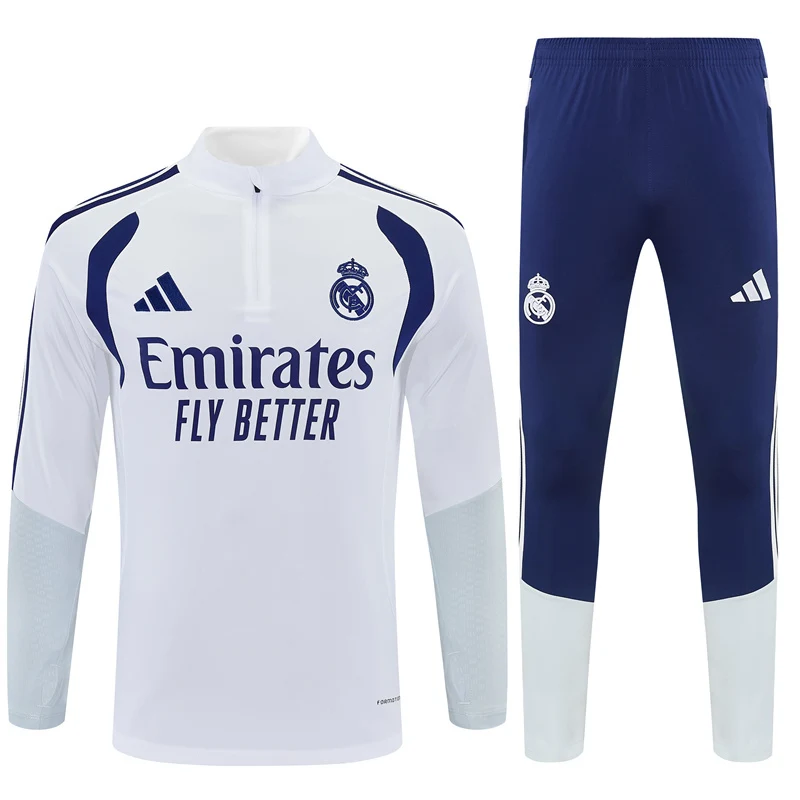 2026-27 Real Madrid White Half-Zip Training Jersey view 16