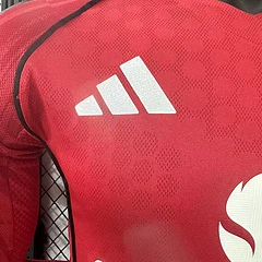 2025-26 Manchester United Home Long Sleeve Shirt - Player Edition view 4
