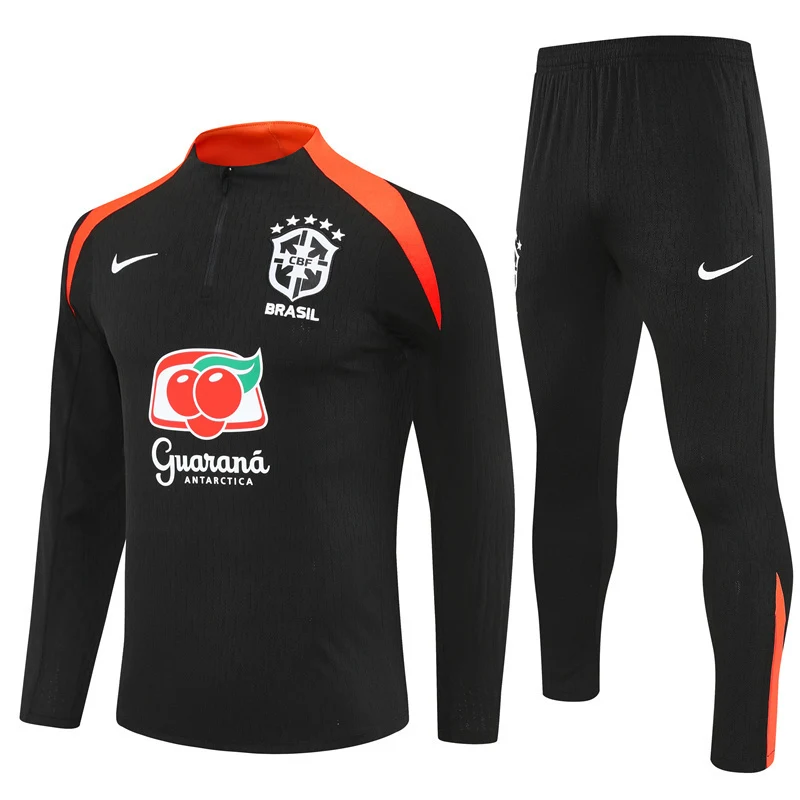 2025-26 Brazil Black Half-Zip Training Jersey view 16