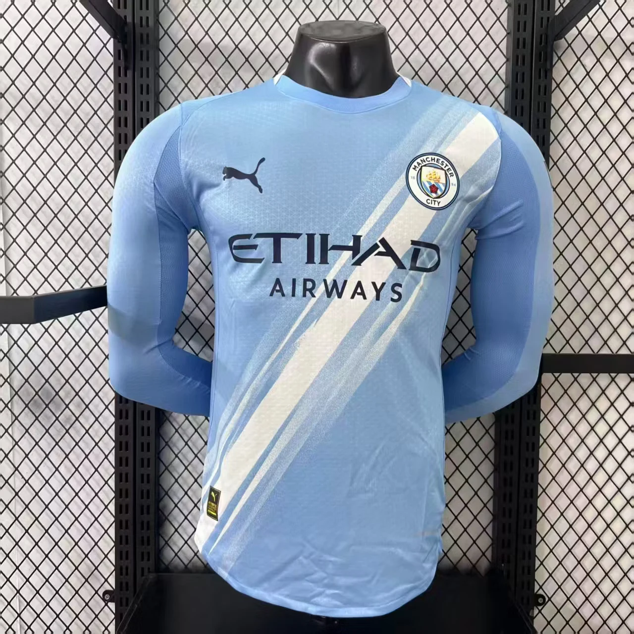 2025-26 Manchester City Home Long-Sleeve Jersey – Player Version