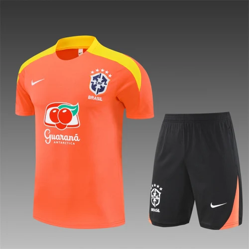 2025-26 Brazil Orange Short Sleeve Training Jersey
