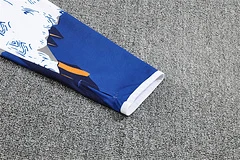 2025-26 Real Madrid yellow and blue camouflage half-pull training uniform jersey view 9