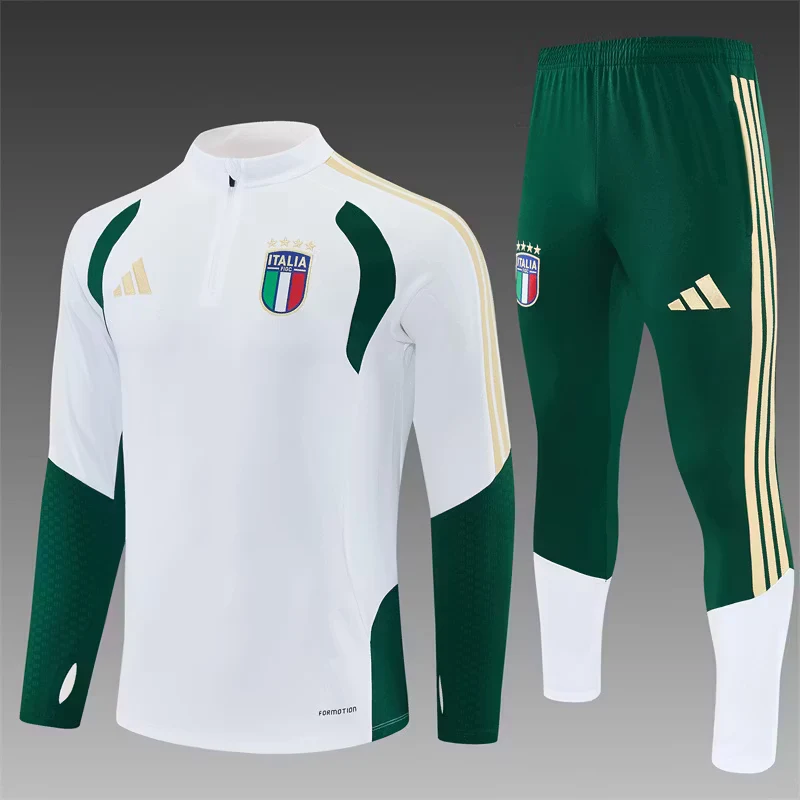 2026-27 Italy White Half-Zip Training Jersey