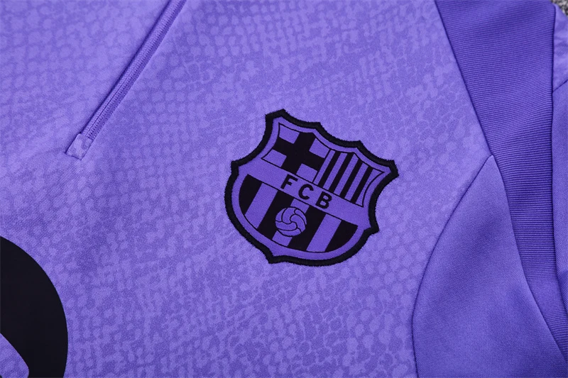 2025-26 Barcelona Purple Half-Zip Training Jersey view 6