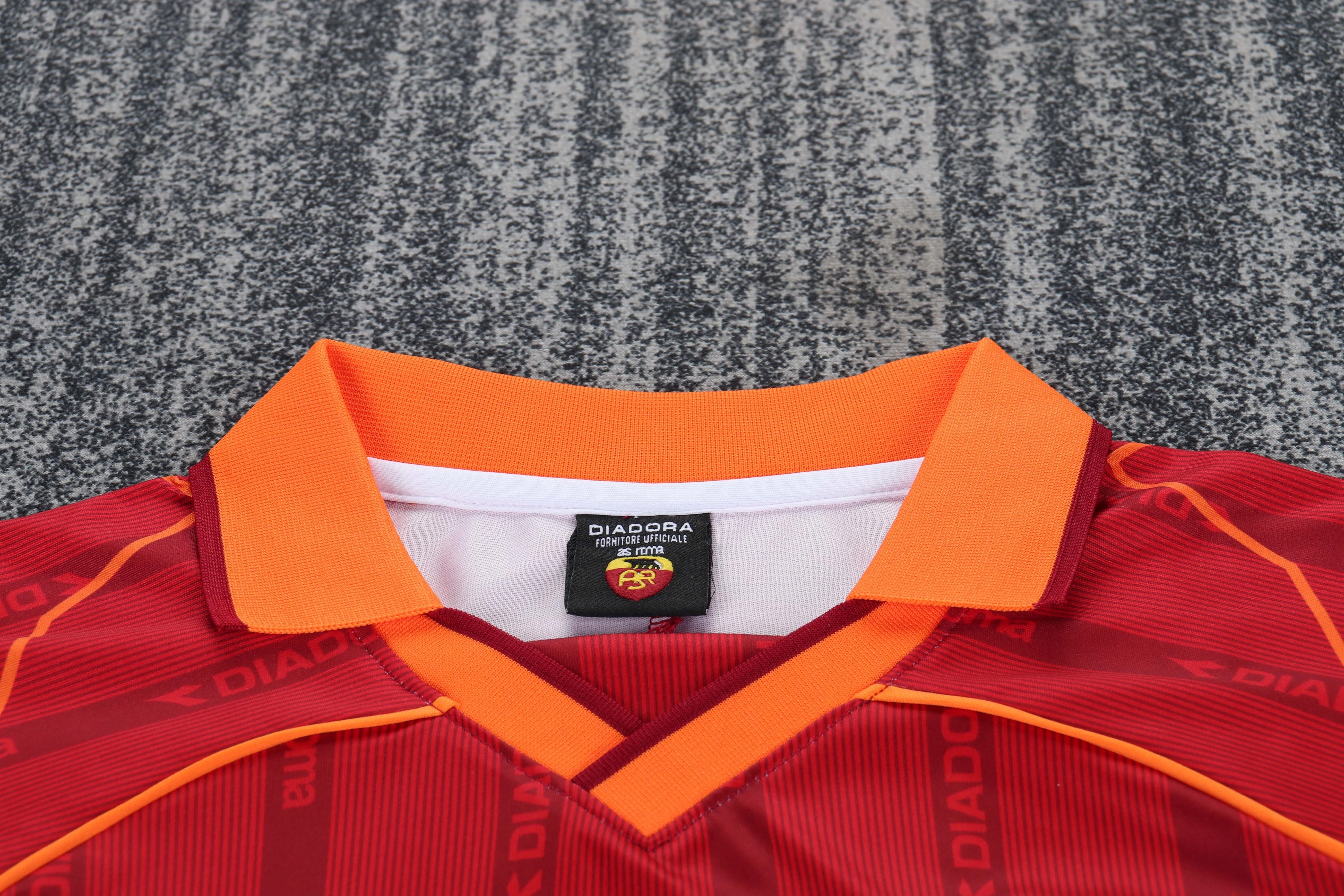 1999-00 Roma Home Retro Jersey - Children's Size view 6