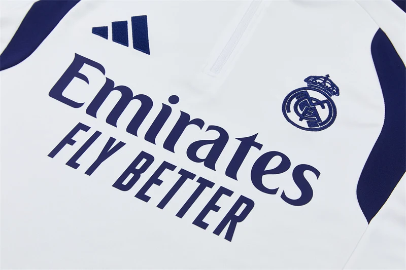 2026-27 Real Madrid White Half-Zip Training Jersey view 9