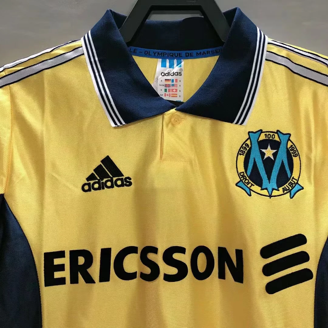 1998-99 Marseille gold vintage away jersey view 6