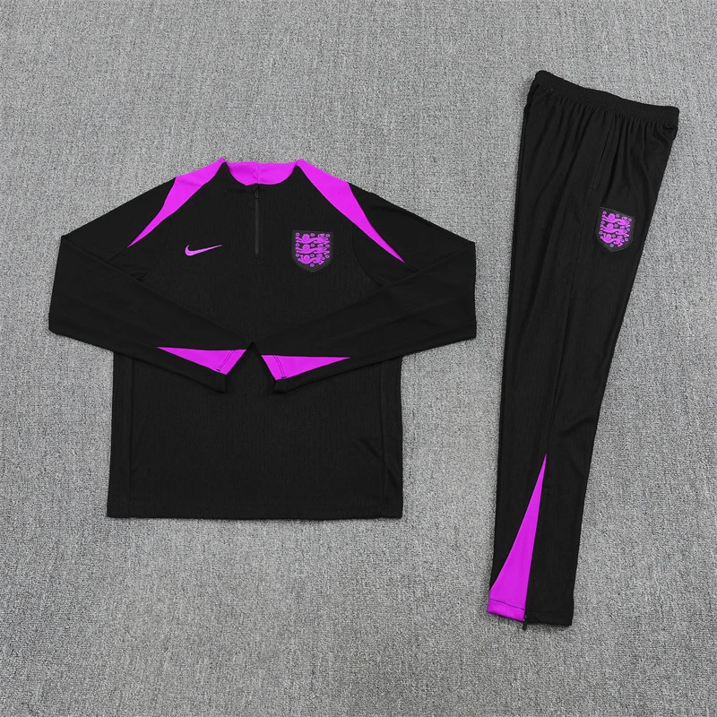 2025-26 England Black Half-Zip Training Jersey view 16