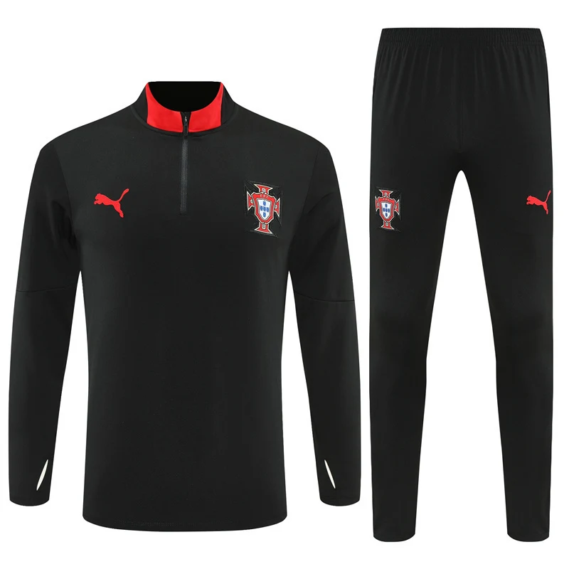 2025-26 Portugal Black Half-Zip Training Jersey view 19