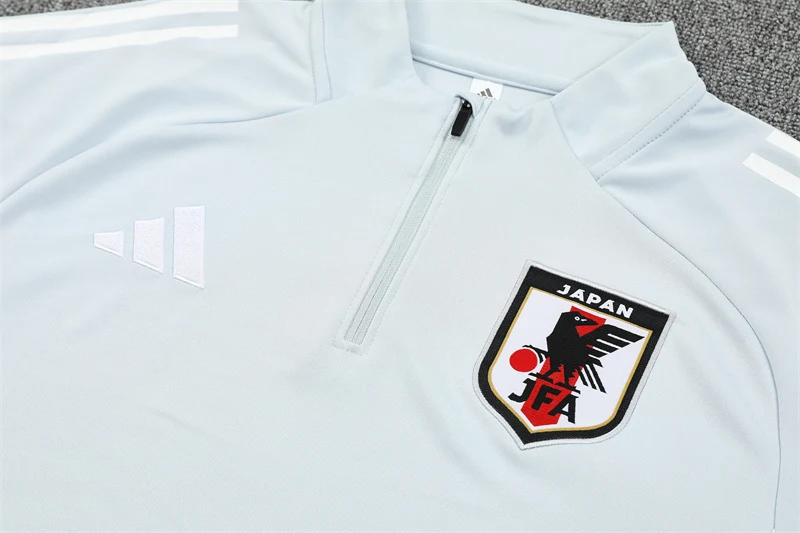 2025-26 Japan Light Grey Half-Zip Training Jersey view 4