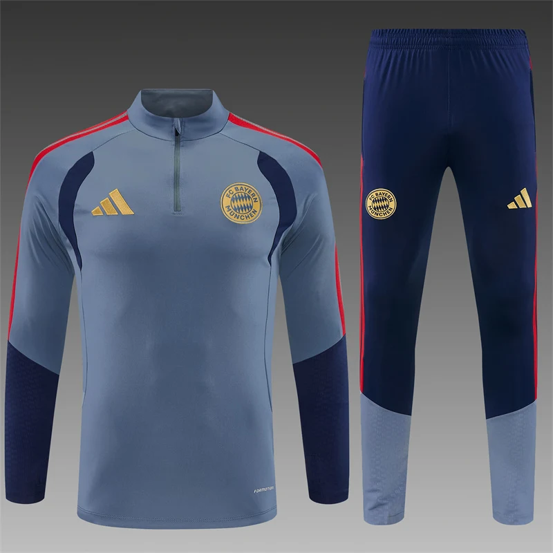 2026-27 Bayern Munich Dark Grey Half-Zip Training Jersey view 3