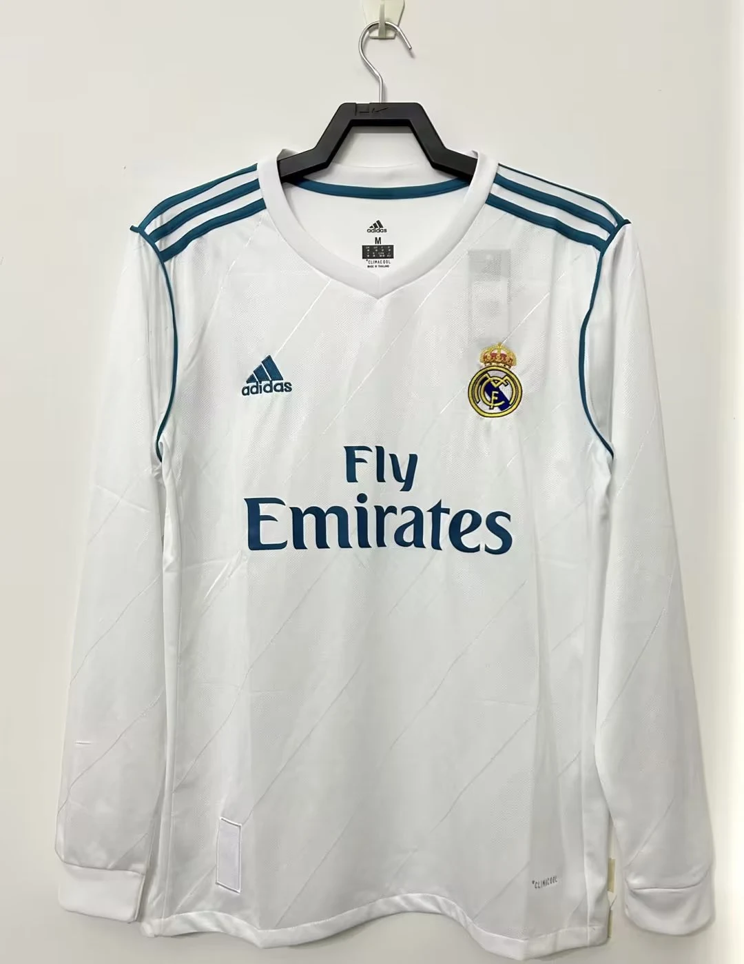 2017-18 Real Madrid Home Long Sleeve Retro Jersey