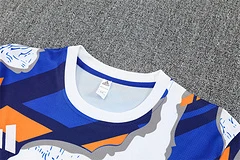 2025-26 Real Madrid yellow blue short sleeve training jersey view 10