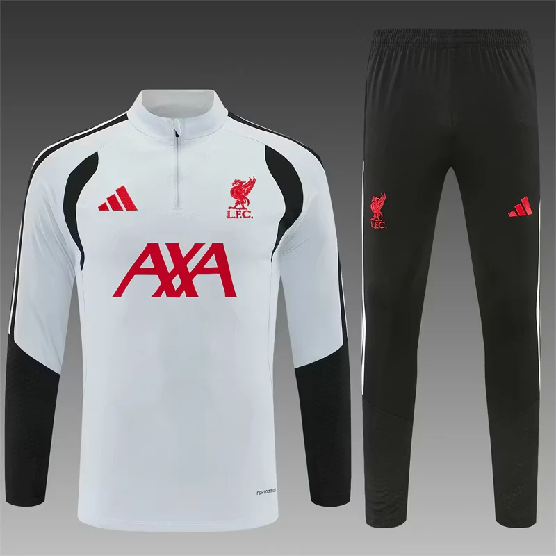 2026-27 Liverpool Light Grey Half-Zip Training Jersey view 3