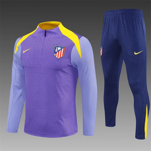 2025-26 Atletico Madrid Purple Half-Pull Training Jersey