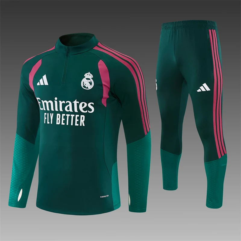 2026-27 Real Madrid Dark Green Half-Zip Training Jersey