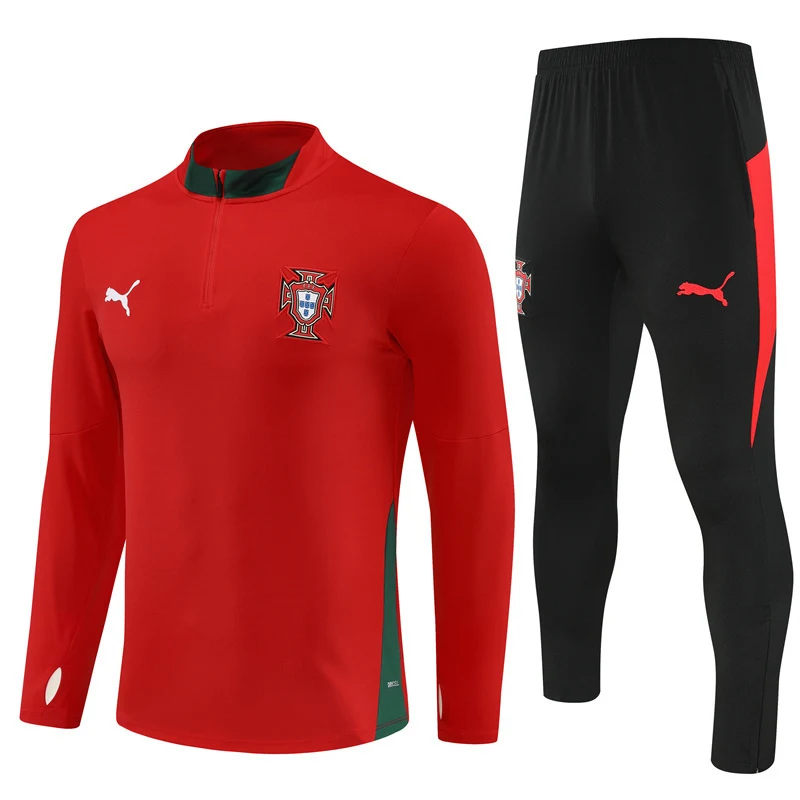 2025-26 Portugal Red Half-Zip Training Jersey view 20