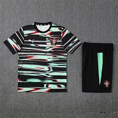 2025-26 Portugal Green and Black [Camouflage] Short Sleeve Training Jersey view 17