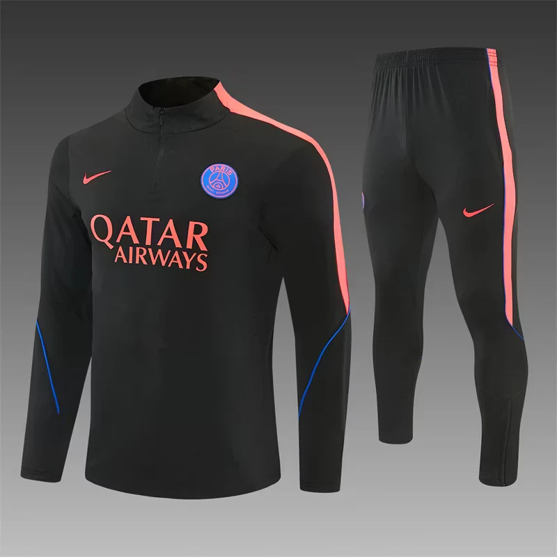 2026-27 Paris Black Half-Zip Training Jersey