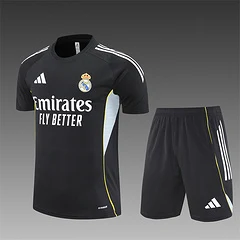 2025-26 Real Madrid Black Short Sleeve Training Jersey