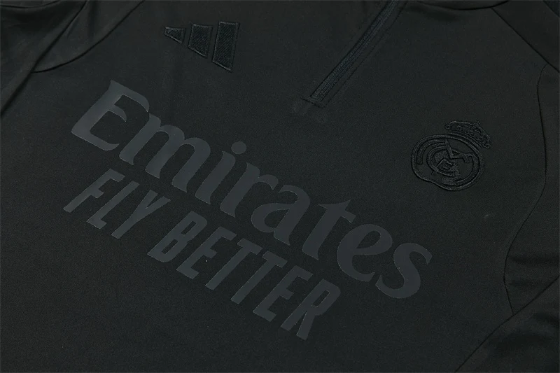 2026-27 Real Madrid Black Half-Zip Training Jersey view 12