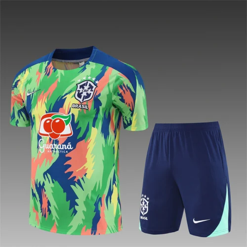 2025-26 Brazil Teal Short Sleeve Training Jersey